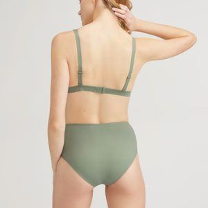 NWT Everlane Women’s Swim, High-Rise Hipster Bottom, Herb, Size Small